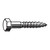 GRAINGER B08280.025.0200 Hex Lag Scrw, 1/4In, 2In.L, Zinc, PK900