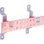 HARGER GBI14224X 1/4" Thick X 2" Wide X 24" Long Ground Bar with Insulators and Brackets, Solid Copper, X Hole Pattern