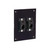 The USP2ECFB4SB L-Com Connectivity Universal Sub-Panel Black, 2 Couplers, RJ11 (6x4) Straight