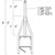 ROHN 25AG1 25G Top Section for Use with Comm- Unication Antenna.1.25" OD Support Tube Extends 18" Above Apex of Side Rails.1-1/4" N.p.t.Threaded