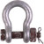 SABRE C40-054-001 1/4" Bolt Type Anchor Shackle.Working Load 1/2 Ton.Galvanized Steel