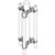 SABRE C10-219-101 Tri-Sector Custer Mount for Attaching Three 2-3/8" Pipes to a Pole with an Outer Diameter Between 2-7/8" and 5-9/16".DROP Ship