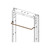 TELECT 37615-02 Cable Tie-Down Bar 19" Mounting, 4" Stand Off, Telco Gray