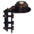 MOBILE MMNMO MARK Complete Mirror Mount Mirror Bracket with NMO Mount and 17 Feet of RG58 Coax.Black Powder Coat Finish