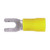 HAINES 68805 PRODUCTS Vinyl Insulated Block Spade Crimp Lug for Wire Sizes 12-10 Ga.and #6 Size Stud or Screw.Butted Seam.600-1000V.100/box