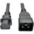 TRIPP P032-003 LITE 3' Heavy Duty Power Cord, C13 to C20, 3x12AWG 15A