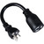 TRIPP P044-06I LITE Heavy-Duty Power Adapter Cord, 20A, 12AWG (NEMA-L5-20R to NEMA-5-20P) 6".UL Listed