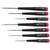 WIHA 26190 7pc Precision Screwdriver Set.Includes (4) Slotted 1.5, 2.0, 2.5, 3mm; (3) Phillips #00, #0, #1.(not ESD Safe)