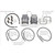 Cambium C000065L007C PTP 650/670 LPU and grounding kit components including two lightning protection units, cable glands, ground cables, and mounting hardware