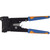 Cambium WB3211A Tyco/AMP ratchet crimp tool with blue and orange ergonomic handles, black AMP die installed in the jaws, for RJ45 modular plug connectors