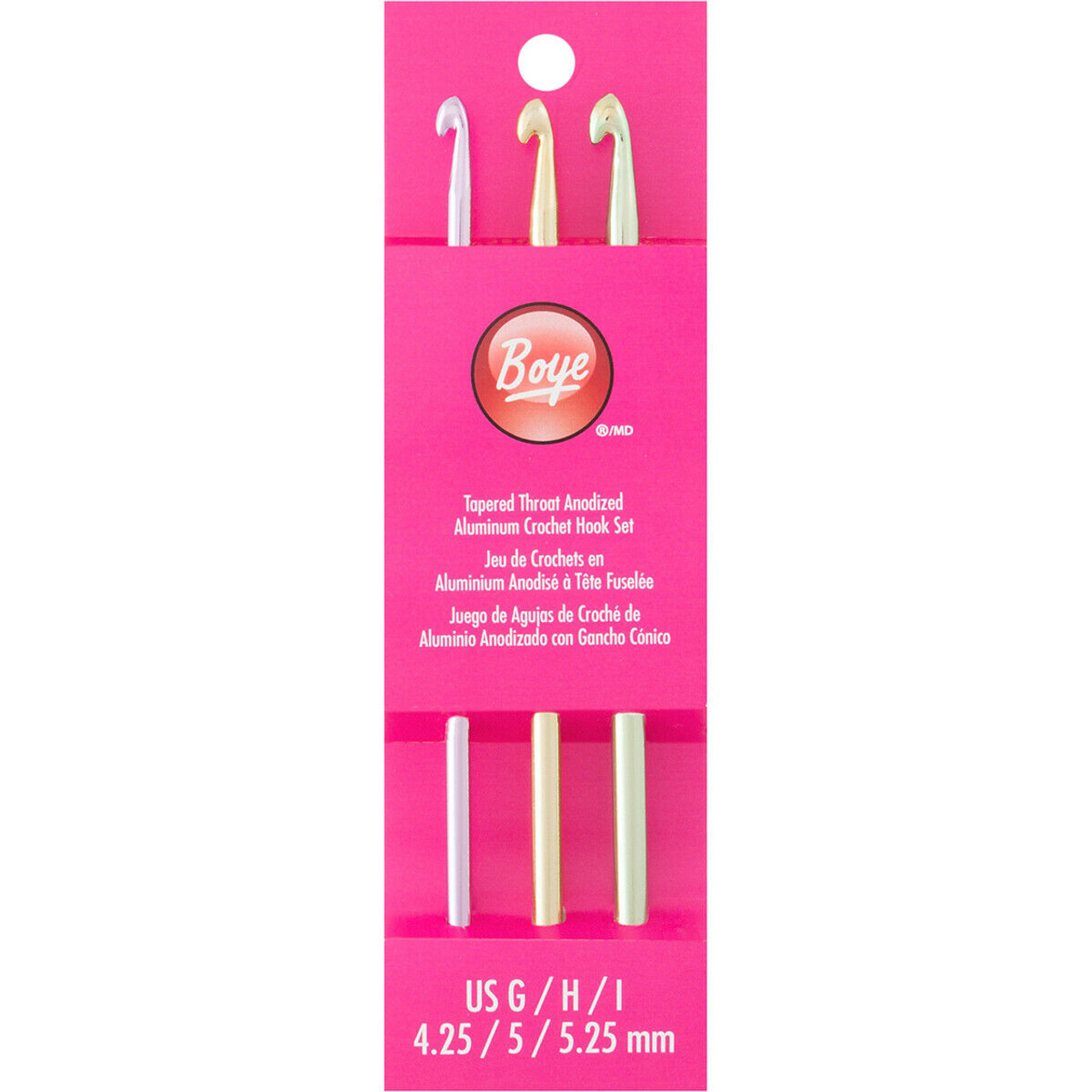 Boye G - I Sizes Aluminum Crochet Hook Set