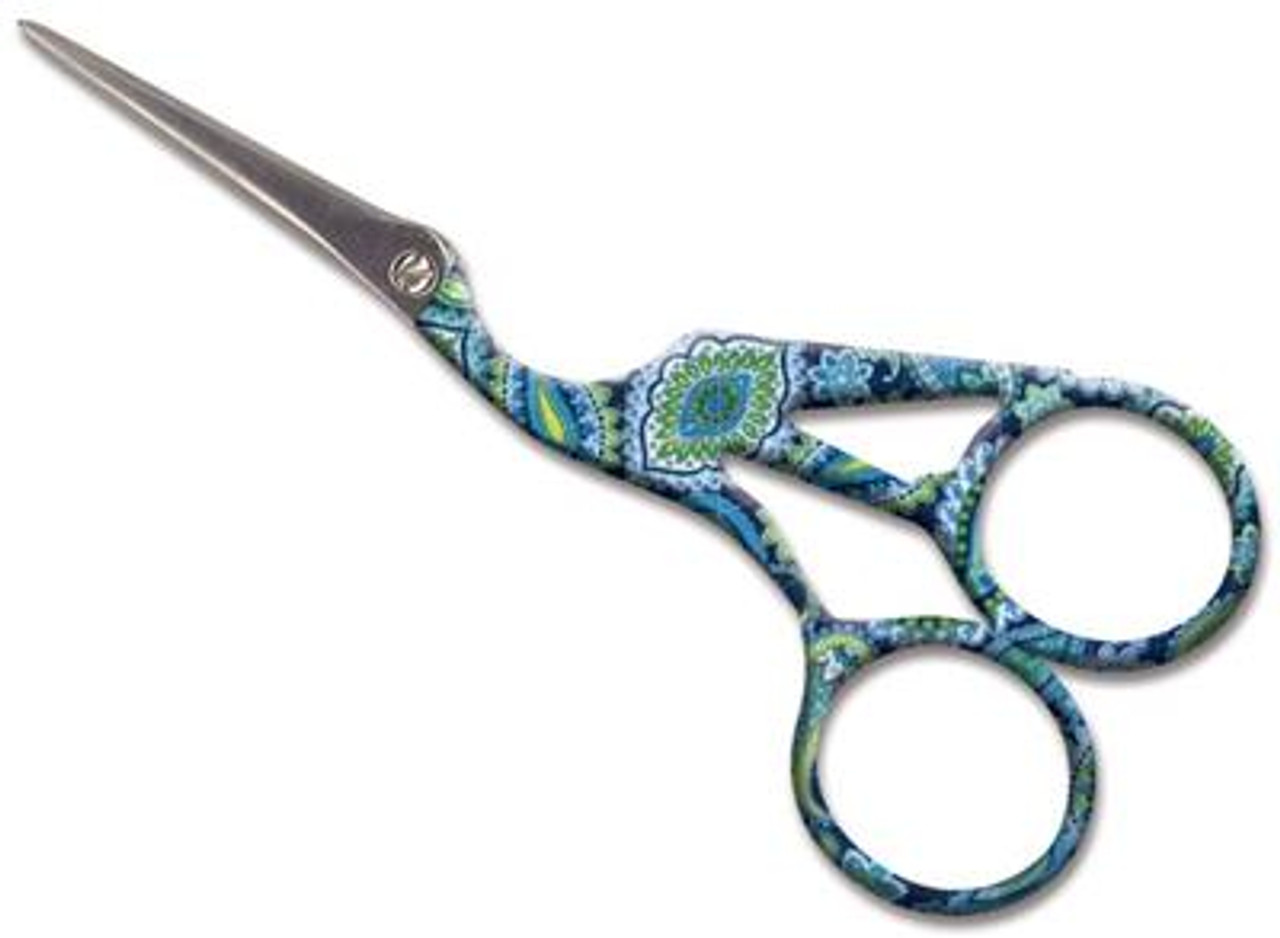 Janlynn Embroidery Scissors 4.625 Blue Paisley