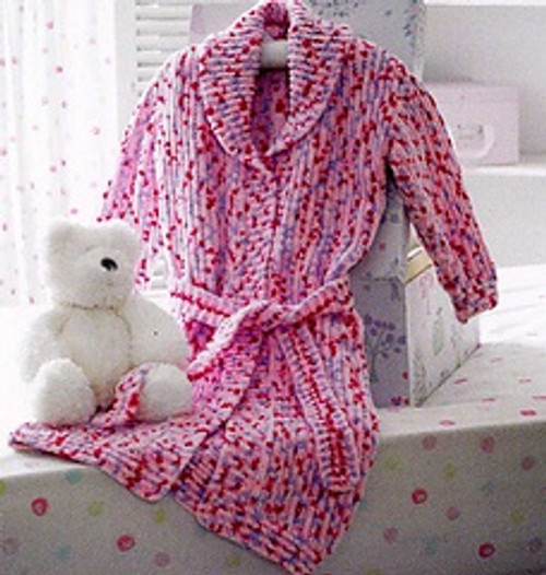 James C. Brett Pattern - JB175 Chhildren's Dressing Gown