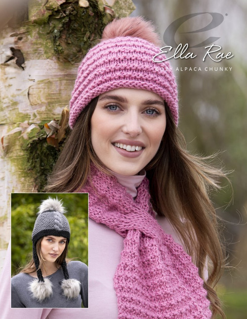 Ella Rae Pattern - Roma Hat, Scarf & Chullo - Cozy Alpaca Chunky ER1165-01