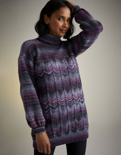 Sirdar Pattern F237 Night Blooming Roll Neck 10713