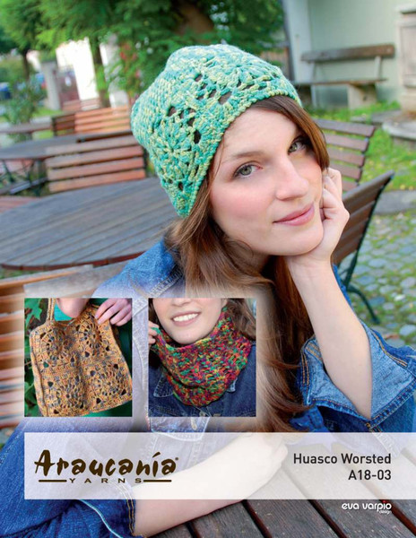 Araucania Pattern - Huasco Worsted Pattern A18-03 Granny Square Bag, Hat & Cowl