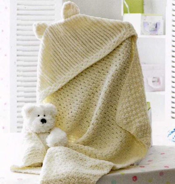 James C. Brett Pattern - JB174 Hooded Blanket