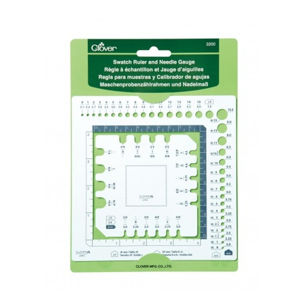 Clover Swatch Ruler and Needle Gauge