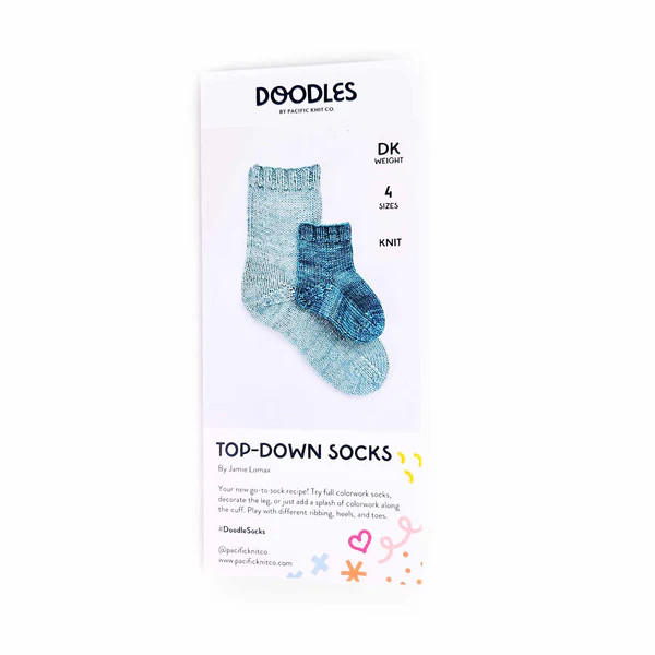 Top Down DK Socks Doodle Pattern