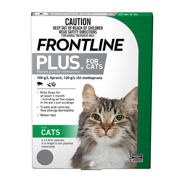 FRONTLINE PLUS (FIPRONIL PLUS (S)-METHOPRENE) FOR CATS