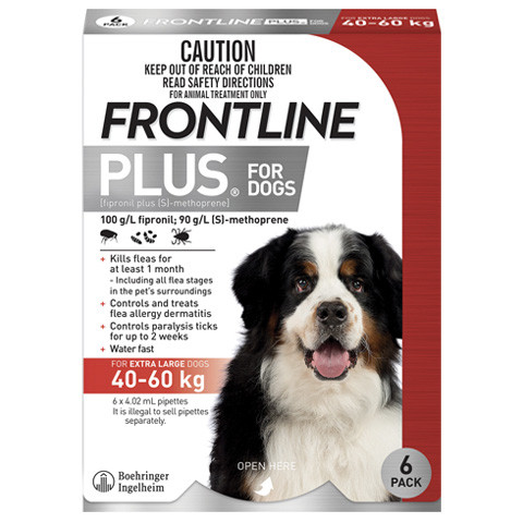 FRONTLINE PLUS (FIPRONIL PLUS (S)-METHOPRENE) FOR DOGS