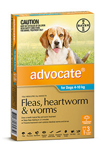 ADVOCATE AQUA MEDIUM DOG (4-10kg) 3 PACK