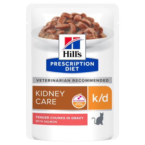 Hills Prescription Diet Feline k/d Salmon Pouches 12 x 85g