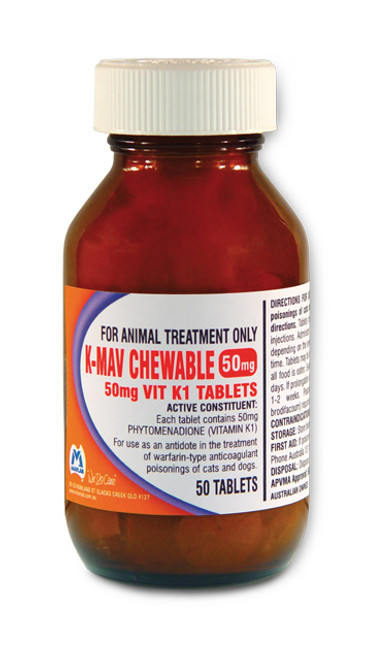 Kmav Chewable Vitamin K Tablets 50mg 50's