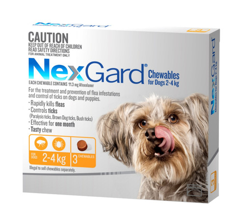 NexGard 3-Pack for Dogs 2 - 4kg