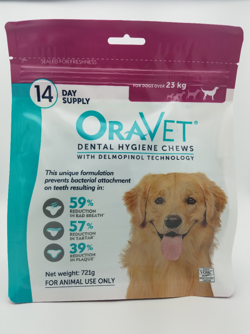 Oravet Dental Hygiene Chews for Large Dogs (>23kg) 14 pack