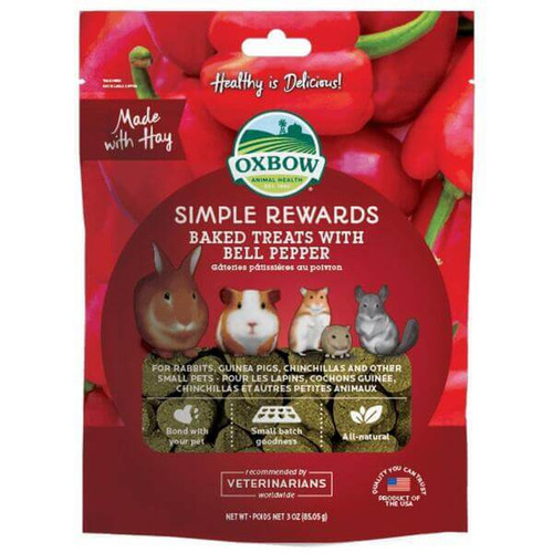 Oxbow Simple Rewards Baked Treats with Bell Pepper