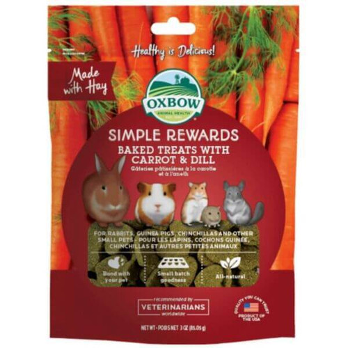 Oxbow Simple Rewards Baked Treats with Carrot & Dill 85g