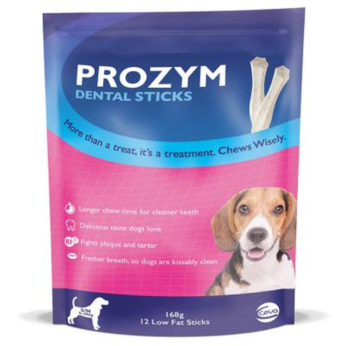 Prozym Dental Sticks for Small & Medium Dogs Under 20kg (12 pack)