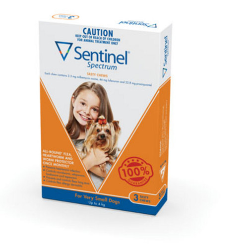 Sentinel Spectrum Tasty Chews for Very Small Dogs Brown 3's