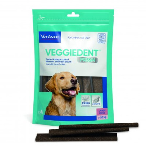 Veggiedent Dental Sticks for Large Dogs >30kg (15 chews)