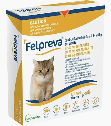 Felpreva Spot On For Medium Cats (2.5-5kg) 1 pack