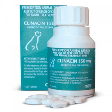 CLINACIN 150 MG ANTIBIOTIC TABLETS FOR DOGS AND CATS clinacin-150-mg-antibiotic-tablets-for-dogs-and-cats