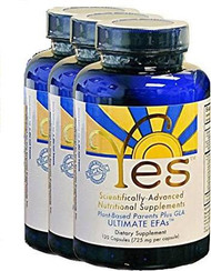 Save money when you buy 3 YES EFA Supplements. Organic. Vegan. Replace fish oil for natural EFA from Flax seed oil. Original Brian Peskin formula. 3 month supplement supply at a savings. 