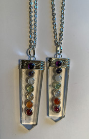 Crystal Chakra necklace, bookmark, zipper pull, purse charm, bracelet, or as a key chain. 