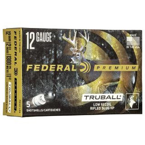 Federal 12 Gauge 2-3/4" 1oz. Truball Rifled Slug 5rds/Box Federal 12 Gauge 2-3/4" 1oz. Truball Rifled Slug 5rds/Box