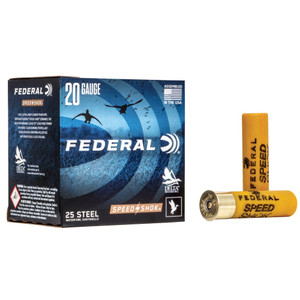Federal Speed-Shok 20 Gauge 3" 7/8oz 4 Shot Steel Waterfowl 25rds/Box Federal Speed-Shok 20 Gauge 3" 7/8oz 4 Shot Steel Waterfowl 25rds/Box