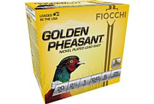 Fiocchi Golden Pheasant 20 Gauge 2-3/4" 1oz #6 Shot 25rds/Box Fiocchi Golden Pheasant 20 Gauge 2-3/4" 1oz #6 Shot 25rds/Box