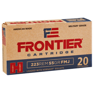 Hornady Frontier 223 Rem 55 Grain FMJ 20rds/Box Hornady Frontier 223 Rem 55 Grain FMJ 20rds/Box