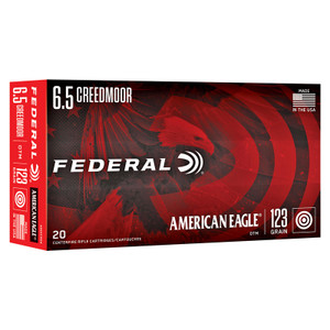 Federal American Eagle 6.5 Creedmoor 123gr Open Tip Match 20/Box Federal American Eagle 6.5 Creedmoor 123gr Open Tip Match 20/Box
