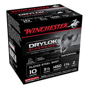 Winchester Supreme High Velocity Steel 10ga 3-1/2" 1-3/8oz #2 Shot 25rds/Box