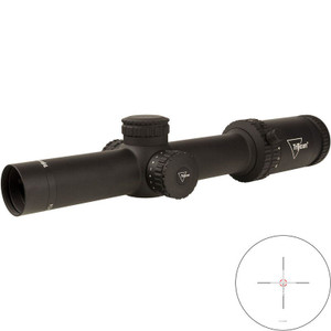 Trijicon, Credo 1-6x24 Second Focal Plane Riflescope with Red BDC Segmented Circle .223 / 55gr, 30mm Tube, Matte Black, Low Capped Adjusters