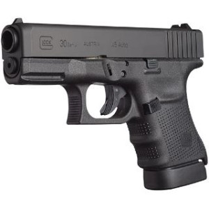 Glock 30 Gen4 .45ACP Semi Auto Pistol 3.77" Barrel 10Rd Fixed Sight Black Glock 30 Gen4 .45ACP Semi Auto Pistol 3.77" Barrel 10Rd Fixed Sight Black