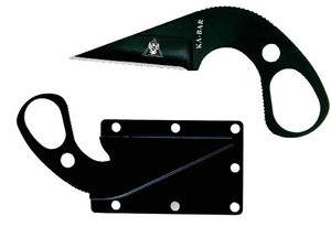 KABAR, TDI Last Ditch Knife, Fixed Blade Knife, 1.63" Blade, Hard Plastic Sheath, 9cr18/Black Steel, 9cr18/Black Handle Plain Edge KABAR, TDI Last Ditch Knife, Fixed Blade Knife, 1.63" Blade, Hard Plastic Sheath, 9cr18/Black Steel, 9cr18/Black Handle Plain Edge