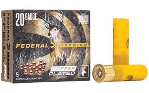 Federal Premium 20 Gauge 3" 18 Pellet 2 Buck 1100fps 5rds/Box Federal Premium 20 Gauge 3" 18 Pellet 2 Buck 1100fps 5rds/Box