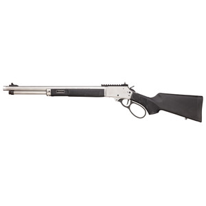 Smith & Wesson, 1854, Lever Action Rifle, 44 Magnum, 19.25" Threaded Barrel, 11/16-24 Thread Pitch, Satin Finish, Stainless Steel, Black Synthetic Stock, M-LOK Handguard, XS Ghost Ring Rear Sight, Gold Bead Front Sight, Cross Bolt Safety, 9 Rounds Smith & Wesson, 1854, Lever Action Rifle, 44 Magnum, 19.25" Threaded Barrel, 11/16-24 Thread Pitch, Satin Finish, Stainless Steel, Black Synthetic Stock, M-LOK Handguard, XS Ghost Ring Rear Sight, Gold Bead Front Sight, Cross Bolt Safety, 9 Rounds